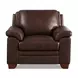 Ironvale Chestnut Leather Upholstered Accent Chair