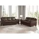 Ironvale Chestnut Leather 62" Loveseat