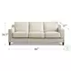 Isla Vanilla Top Grain Leather Sofa