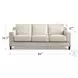 Isla Vanilla Leather 84" Sofa