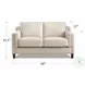 Isla Vanilla Leather 60" Loveseat
