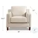 Isla Vanilla Leather Upholstered Accent Chair