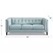 Elric Spa Blue Leather 84" Sofa