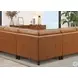 Isla Cognac Top Grain Leather 3 Piece Sectional