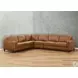 Isla Cognac Top Grain Leather 4 Piece Sectional