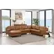 Isla Cognac Top Grain Leather LAF Chaise Sectional