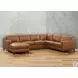 Isla Cognac Top Grain Leather LAF Chaise Sectional