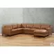 Isla Cognac Top Grain Leather RAF Chaise Sectional