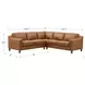 Isla Cognac Top Grain Leather 3 Piece Sectional