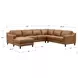 Isla Cognac Top Grain Leather 4 Piece Sectional