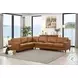 Isla Cognac Top Grain Leather 4 Piece Sectional