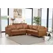Isla Cognac Top Grain Leather 3 Piece Sectional