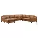 Isla Cognac Top Grain Leather LAF Chaise Sectional