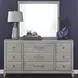 Newbury Sanctuary White 9 Drawer Dresser and Rectangular Mirror