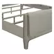 Newbury Sanctuary White and Flax Tone California King Upholstered Panel Bed