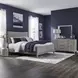 Newbury Sanctuary White and Flax Tone King Upholstered Panel Bed
