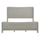 Newbury Sanctuary White and Flax Tone King Upholstered Panel Bed