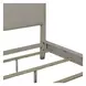 Newbury Sanctuary White and Flax Tone King Upholstered Panel Bed