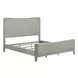Newbury Sanctuary White and Flax Tone Queen Upholstered Panel Bed