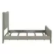 Newbury Sanctuary White and Flax Tone Queen Upholstered Panel Bed