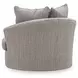 Jasmine Grove Fossil Upholstered Swivel Accent Chair with Pillow