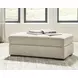 Jasmine Grove Oatmeal Upholstered Rectangular Ottoman
