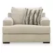 Jasmine Grove Oatmeal Upholstered Chair and A Half with Pillow
