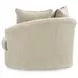 Jasmine Grove Oatmeal Upholstered Swivel Accent Chair with Pillow