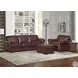 Danforth Caramel Leather Upholstered Rectangular Ottoman