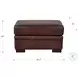 Danforth Caramel Leather Upholstered Rectangular Ottoman