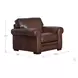 Danforth Caramel Leather Upholstered Accent Chair