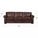 Danforth Caramel Leather 95" Sofa
