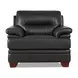 Calizor Black Leather Upholstered Lounge Chair