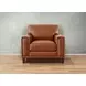 Halwyn Nutmeg Leather Upholstered Accent Chair