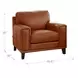 Halwyn Nutmeg Leather Upholstered Accent Chair