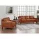 Halwyn Nutmeg Leather Upholstered Accent Chair