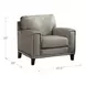 Halwyn Stone Leather Upholstered Accent Chair