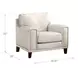 Halwyn Vanilla Leather Upholstered Accent Chair