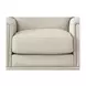Halwyn Vanilla Leather Upholstered Accent Chair