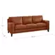 Halwyn Nutmeg Leather 89" Sofa