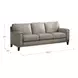 Halwyn Stone Leather 89" Sofa