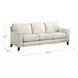 Halwyn Vanilla Leather 89" Sofa