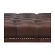 Waverly Caramel Leather Upholstered Rectangular Ottoman with Nailhead Trim
