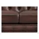 Waverly Caramel Leather 68" Loveseat with Nailhead Trim