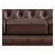 Waverly Caramel Leather 91" Sofa with Nailhead Trim