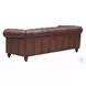 Waverly Caramel Leather 91" Sofa with Nailhead Trim