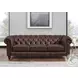 Waverly Caramel Leather 91" Sofa with Nailhead Trim