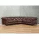 Waverly Caramel Leather 3 Piece Modular Sectional with Nailhead trim