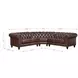 Waverly Caramel Leather 3 Piece Modular Sectional with Nailhead trim