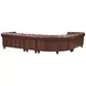 Waverly Caramel Leather 4 Piece Modular Sectional with Nailhead trim